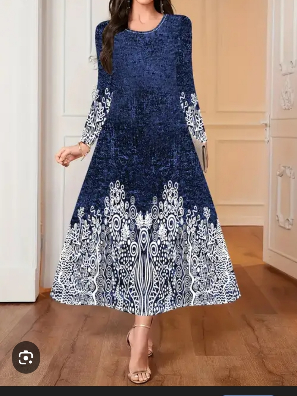 Blue Dress Plus Size looks like lace edges 0X 14/16 NEW